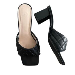 Urban Outfitters quilted block heel sandals - 8